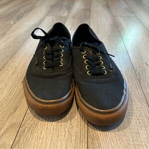 Black Vans with Gumsole
